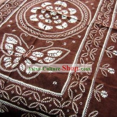 Chinese Classical Large Batik Tablecloth-Butterfly love Flower 6