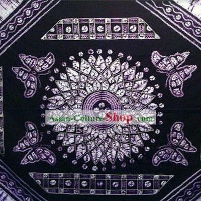 Chinese Classical Large Batik Tablecloth-Butterfly love Flower