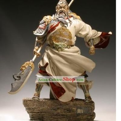 Chinese Classic Shiwan Ceramics Statue Arts Collection - Bravest