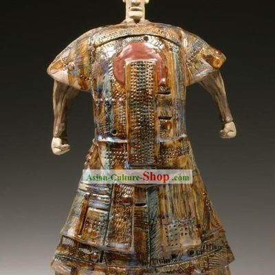 Chinese Classic Shiwan Ceramics Statue Arts Collection - Nameless Hero