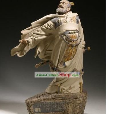 Chinese Classic Shiwan Ceramics Statue Arts Collection - Cao Cao