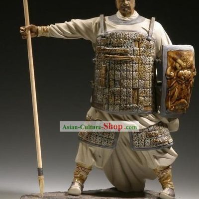 Chinese Classic Shiwan Ceramics Statue Arts Collection - Warrior