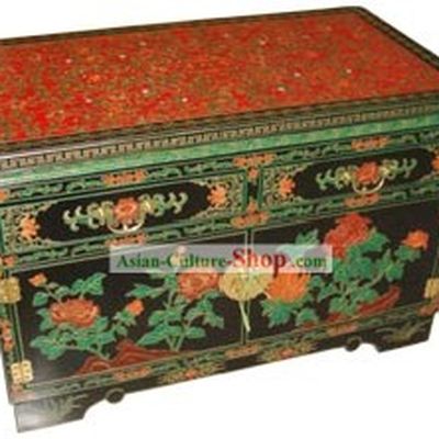 Chinese Gorgeous Palace Flowery Wood Cabinet