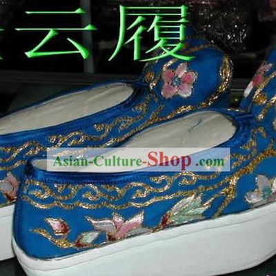 Chinese Beijing Classical Opera Shoes with Thick Soles for Women
