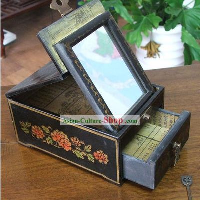 Archaize Chinese Colored Drawing Making Up Black Casket