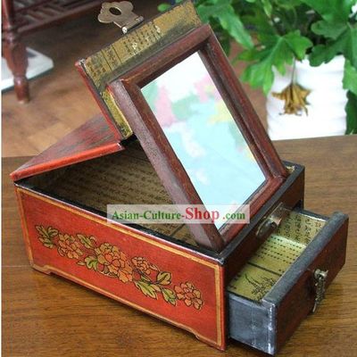 Archaize Chinese Colored Drawing Making Up Red Casket