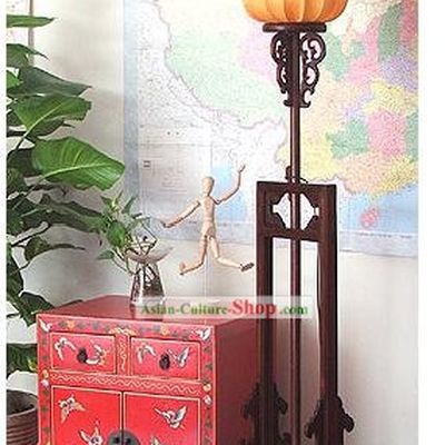 87 Inches Height Archaize Chinese Classical Walnut Wood Palace Floor Lantern