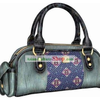 Hand Made and Embroidered Chinese Miao Minority Handbag for Women - Clove