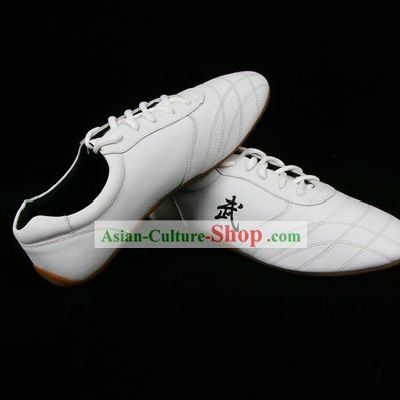 Chinese Professional White Kung Fu (Wu Shu) Shoes