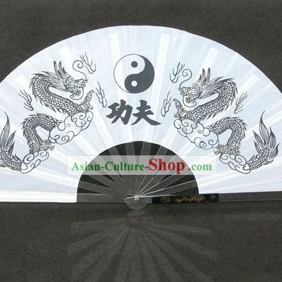 Chinese Professional Stainless Steel Taiji and Kung Fu Dragon Fan