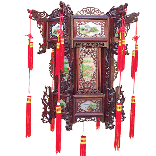 Chinese Hand Made Oil Painting Palace Three Layers Ceiling Lantern(Lamp)