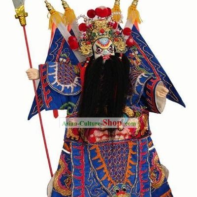 Chinese Classic Original Hand Puppet Handicraft - Blue Face General