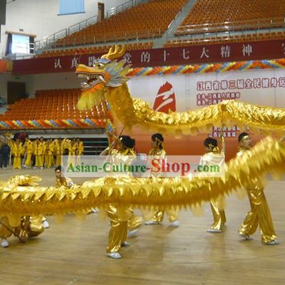 Shinning Grand Opening and Big Celebration Golden Dragon Dance Costumes Complete Set