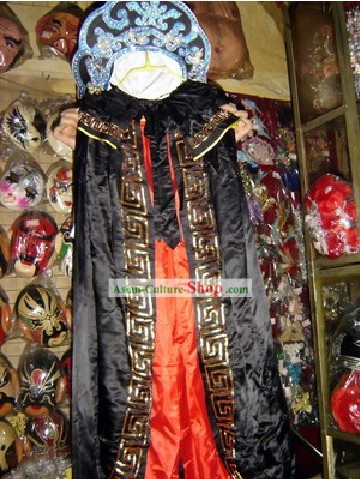 Traditional Chinese Mysterious Changing Mask Costumes and Hat Complete Set
