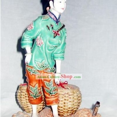 Chinese Classical Shiwan Statue - Harvest