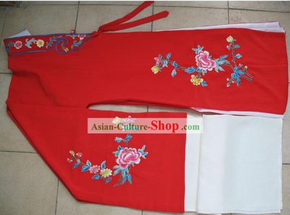 Hand Embroidered and Made Traditional Chinese Red Water Sleeve