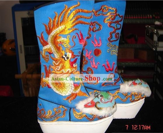 Chinese Hand Made Tiger Head Shoes for Men