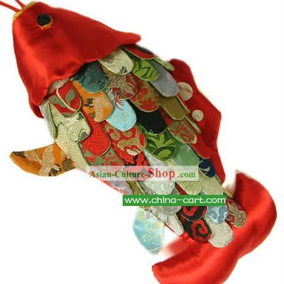 Chinese Traditional Handmade Large Fish Cushion for Leaning on
