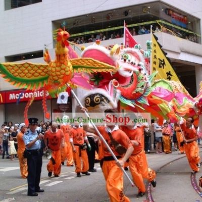 Chinese Traditional Handmade Dragon Dance Leading Escort Phoenix