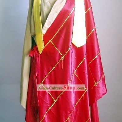 Chinese Traditional Monk Xuanzang (Tang Seng of Journey to the West) Costumes and Hat Complete Set
