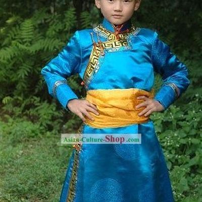 Chinese Traditional Mongolia Kids Costume Complete Set