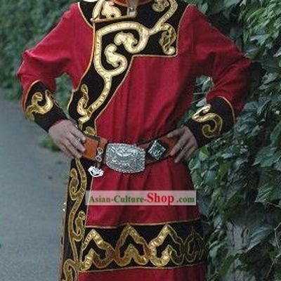 Supreme Chinese Minority Handmade Clothing and Hat Complete Set for Men