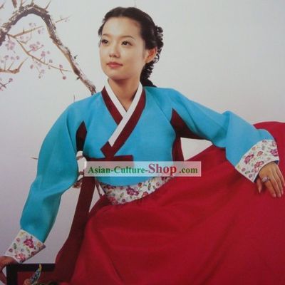 Korean Traditional Huang Zhenyi Dress Hanbok for Women