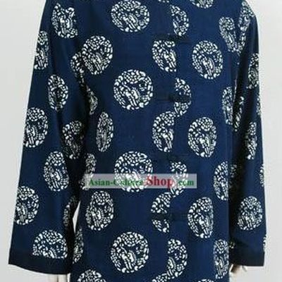 Chinese Traditional Batik Dragon Blouse for Men