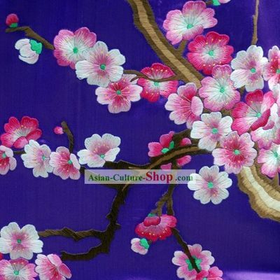 Supreme Chinese Handmade and Embroidered Plum Blossom Cheongsam (Qipao)