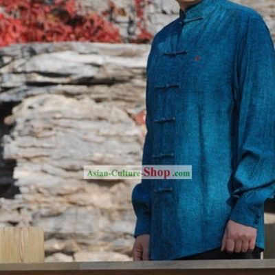Chinese Classical Mandarin Cotton Blouse for Men