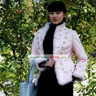 Chinese Classical Handmade Cotton Blouse with Beads