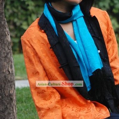 Chinese Classical Orange Flower Silk Cheongsam Blouse