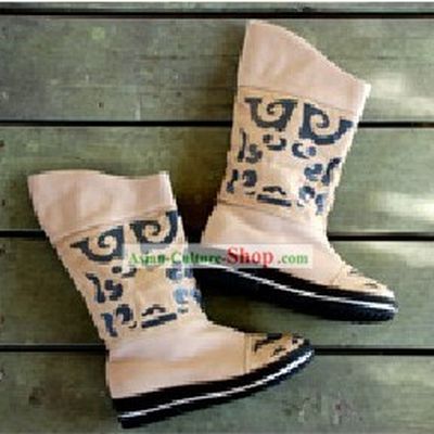 Chinese Traditional Handmade Long Boots for Women