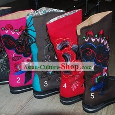 Chinese Traditional Handmade Long Boots for Women