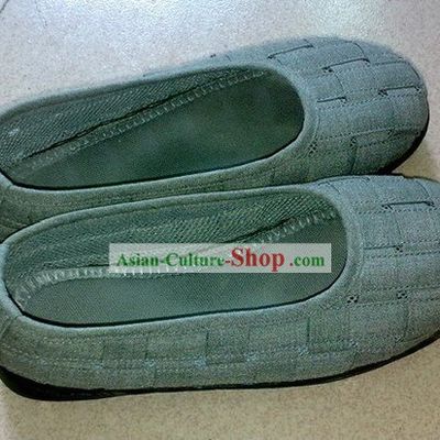 Kung Fu Practice Monk Shoes of Shaolin Temple (Grey)