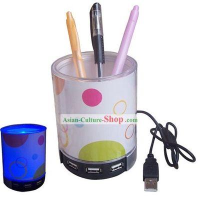 Luminated Pen Holder with USB - Christmas and New Year Gift
