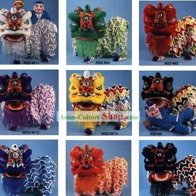 Traditional Chinese Southern Lion Dance Costumes Complete Set (10 Colors Available)