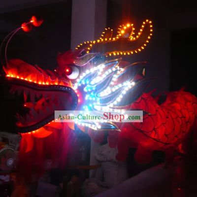 Happy Festival Celebration and Display LED Lights Luminous Dragon Dance Costumes Complete Set