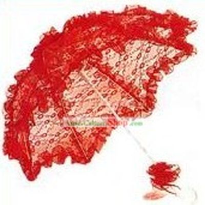 Chinese Traditional Lucky Red Wedding Umbrella