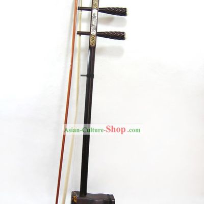 Traditional Snakeskin and Red Sandal Wood Two-stringed Chinese Fiddle Complete Set