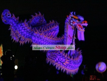 Competition and Parade 20 People Luminous Dragon Dance Costume Complete Set