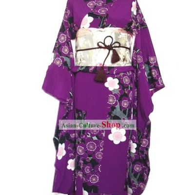 Japanese Traditional Kimono Dress - Plum Blossom