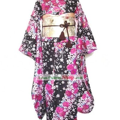 Japanese Traditional Kimono Dress - Flower