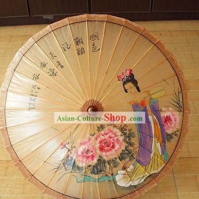 Chinese Classic Hand Painted Ancient Beauty Umbrella