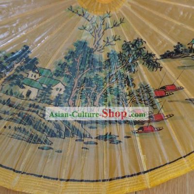 Traditional Chinese Hand Beach, Rain and Sun Umbrella - Jiangnan Village