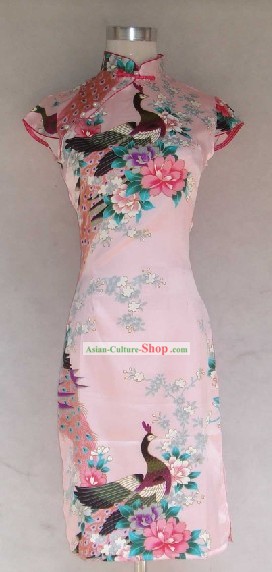 Chinese Classical Peacock Cheongsam (Qipao)