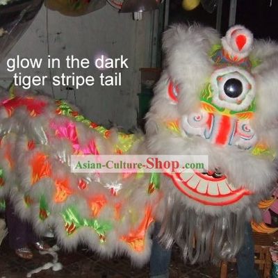 Chinese Fluorescent Luminous Rainbow Lion Dance Costumes Complete Set Lion Dance Lantern
