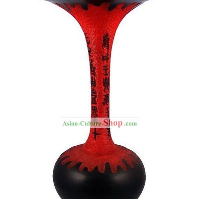 Chinese Traditional Longshan Black Pottery - Calligraphy