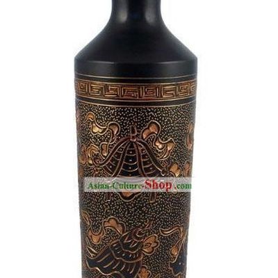 Chinese Traditional Longshan Black Pottery - Lucky Eight