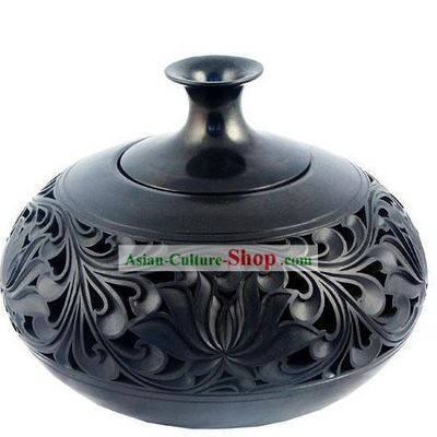 Chinese Traditional Longshan Black Pottery - Scaldino